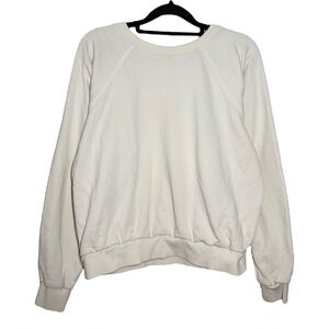 Jeana Sohn Cream Pullover Cotton Big Sur Sweatshirt - 1 / Small FLAW
